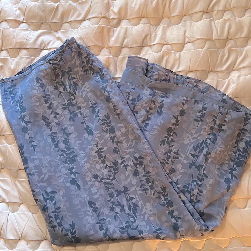 Lane Bryant Light Blue Floral Maxi Skirt